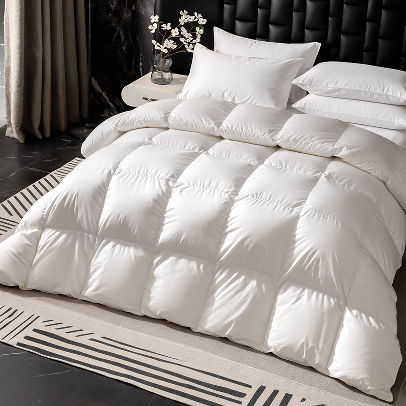 Lihaoju Goose Down Duvet Supply Hotel Bedroom White Filling Duvet 100% Cotton Quilted Duvet