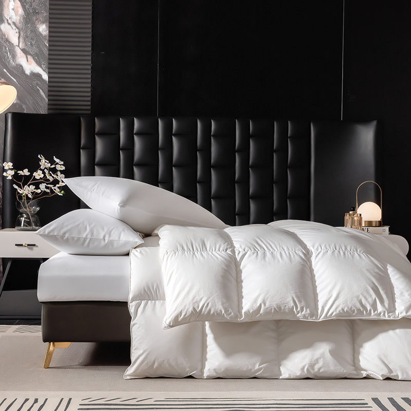 Lihaoju Goose Down Duvet Supply Hotel Bedroom White Filling Duvet 100% Cotton Quilted Duvet