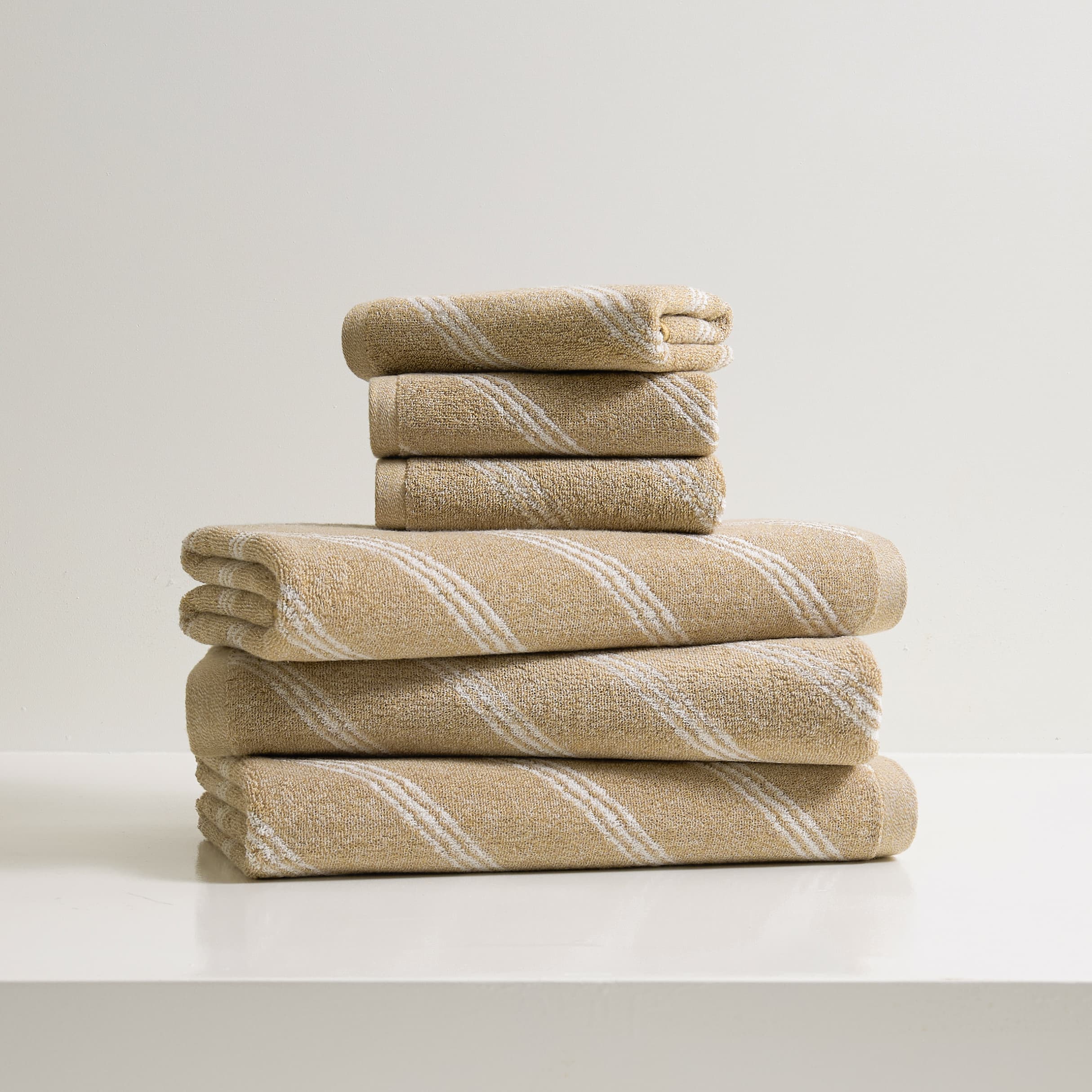 Lihaoju 100%Cotton Stripe Towel Sets
