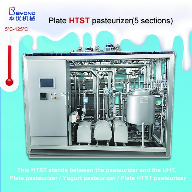 Pasteurisateur à plaques / Pasteurisateur à yaourts / Pasteurisateur à plaques HTST ( 5 sections)
