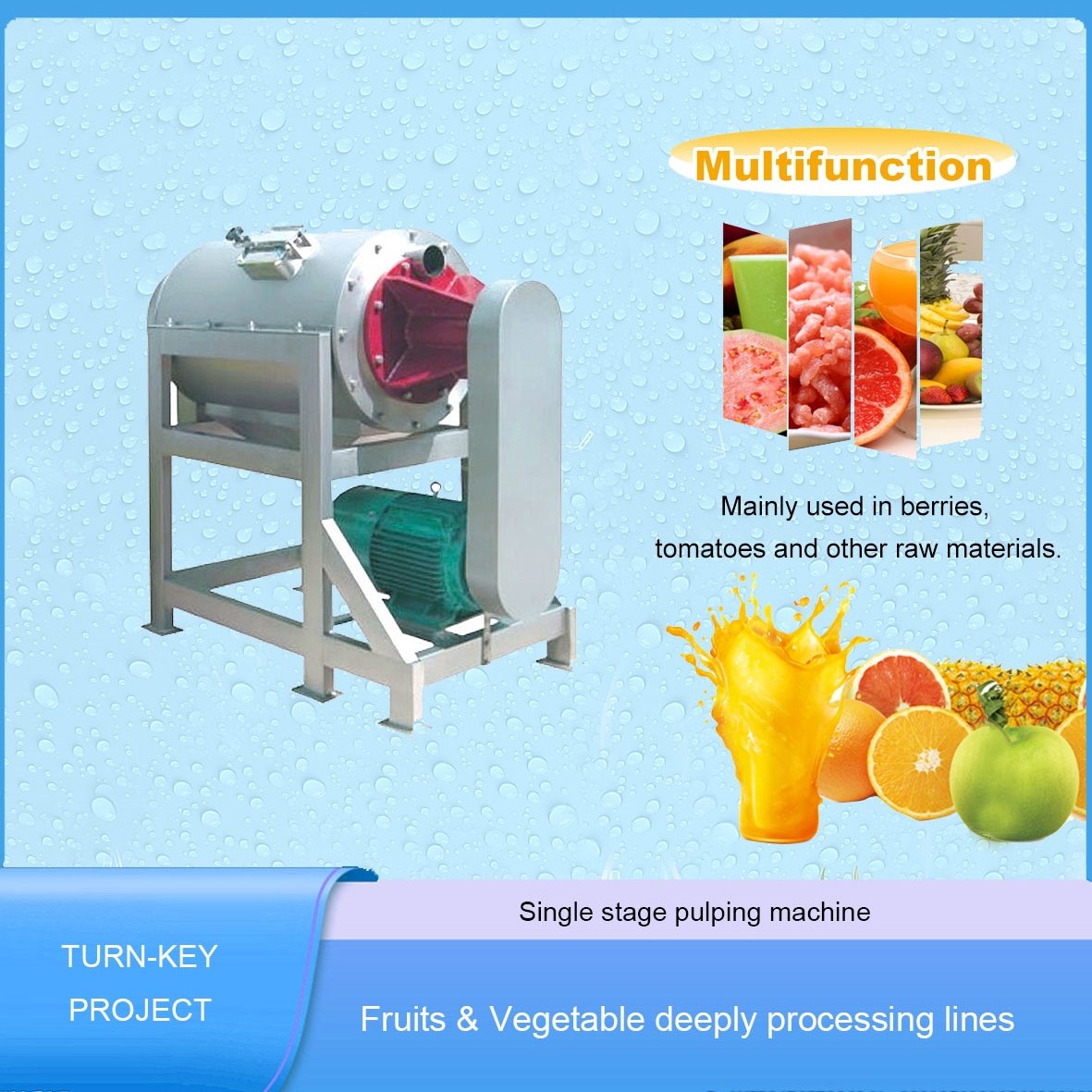 Single Stage Pulping Machine