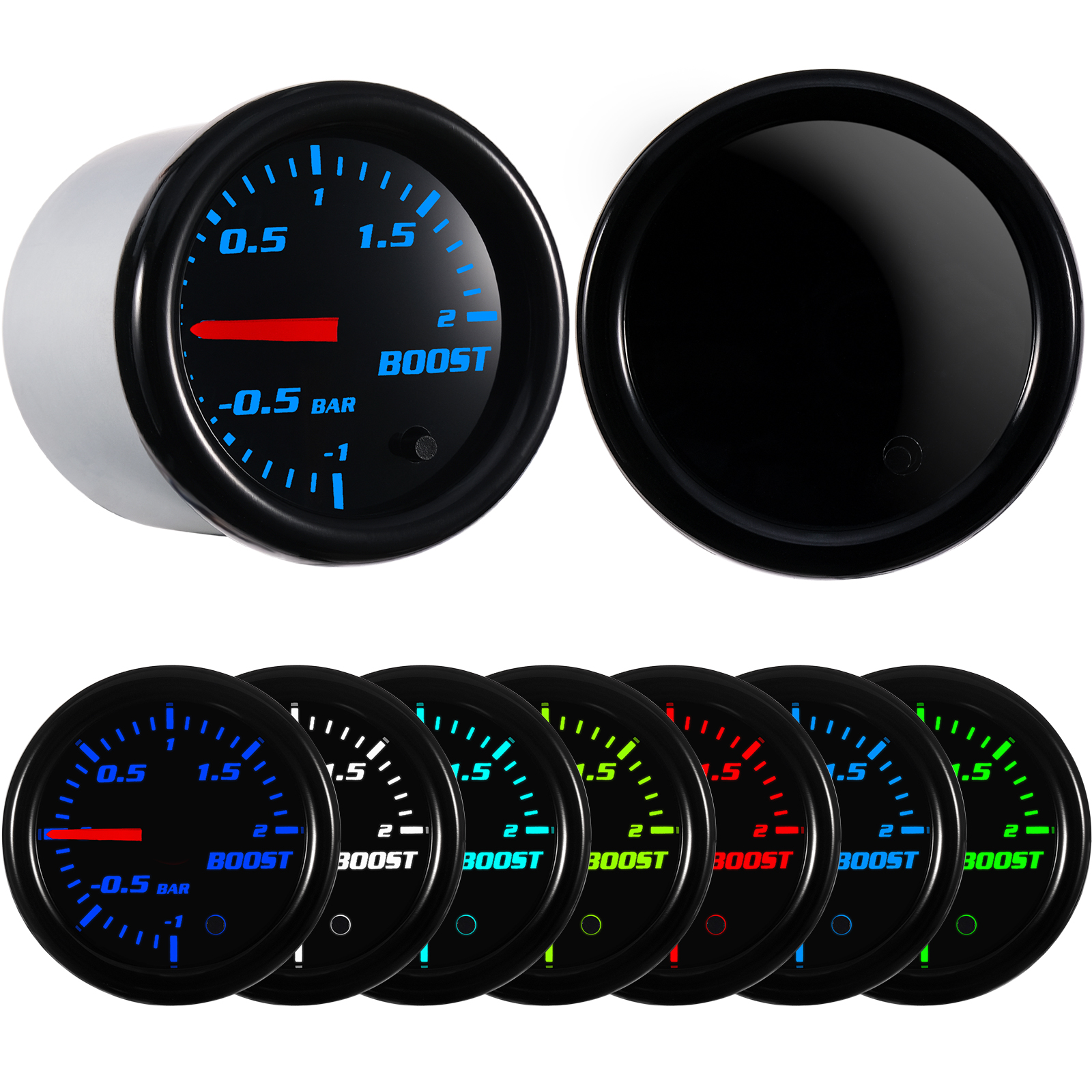 Tinted 7 Colour Turbo Gauge