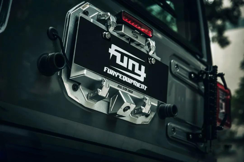 Aluminum Rear Door Tail Door License Plate Frame for Jeep Wrangler JK JL for Wrangler Parts