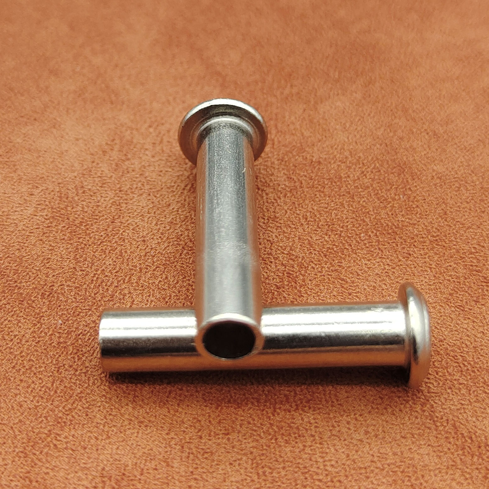 Stainless steel half-hollow rivets with flat arc head