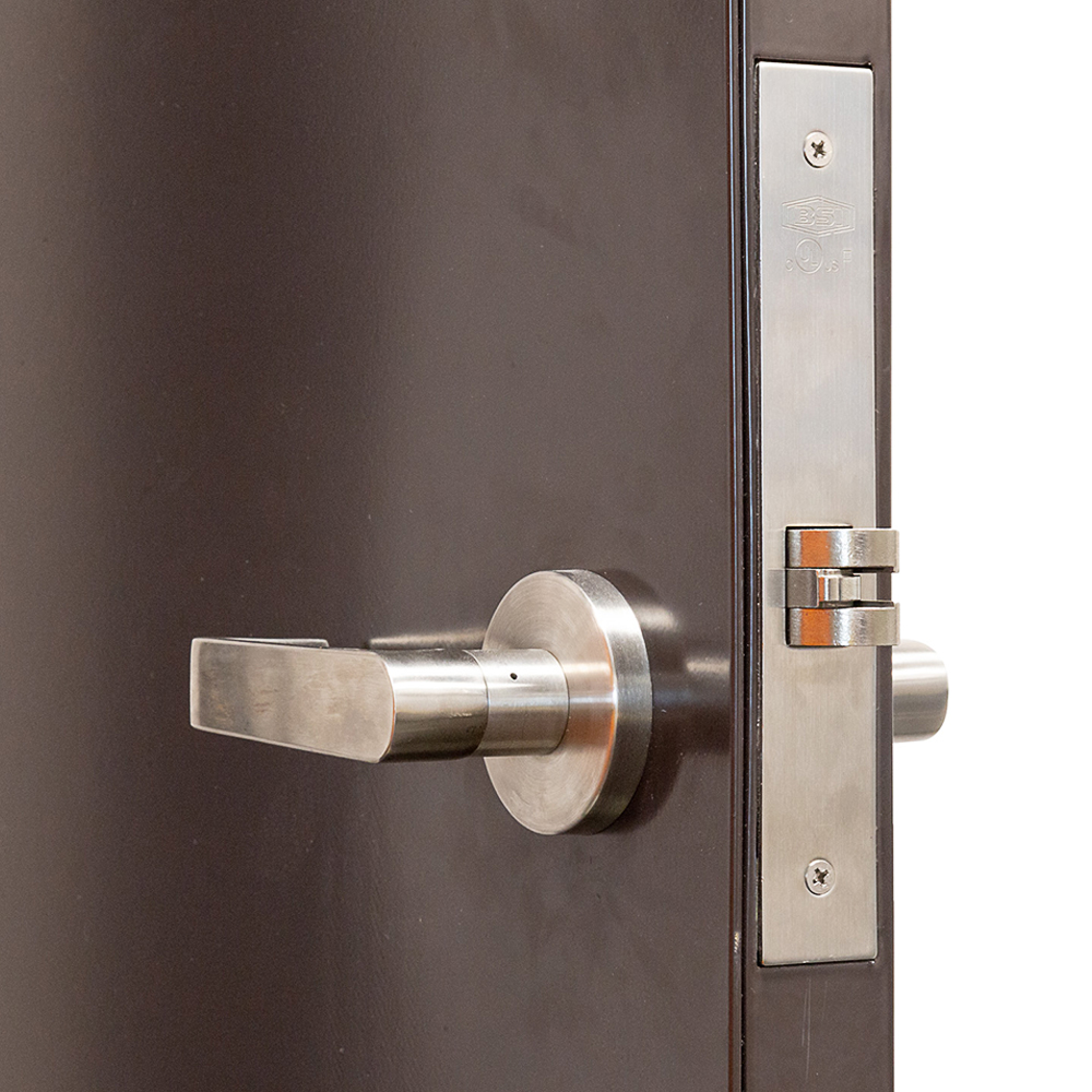 UL steel door with push rod lock