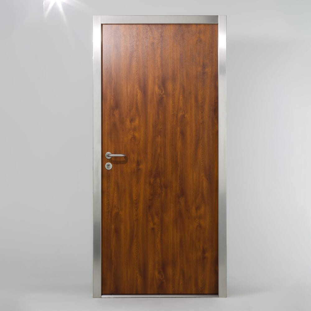 UL Steel frame wooden leaf  door