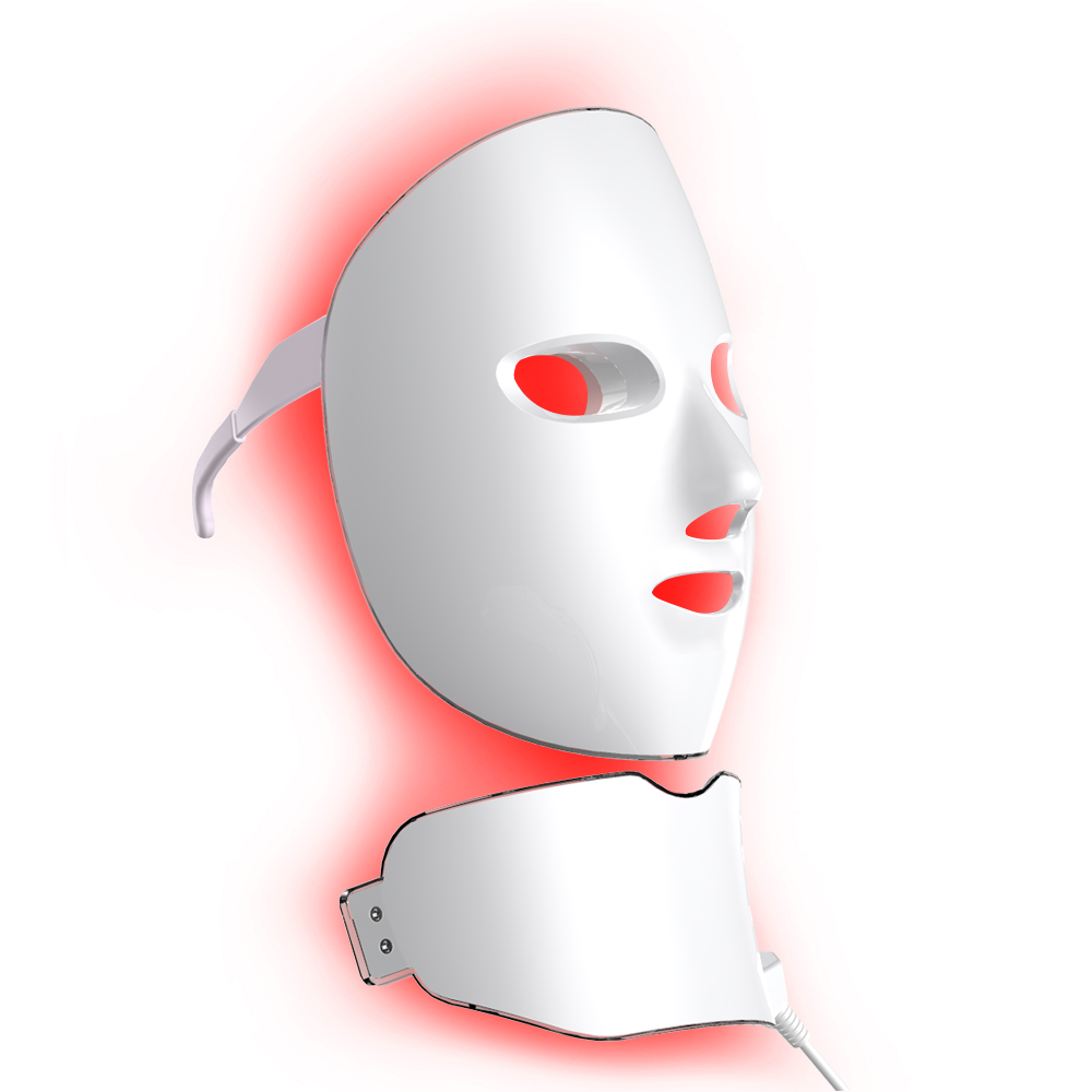 Mặt nạ điều trị ánh sáng LED không dây 7 màu OstarBeauty với cổ