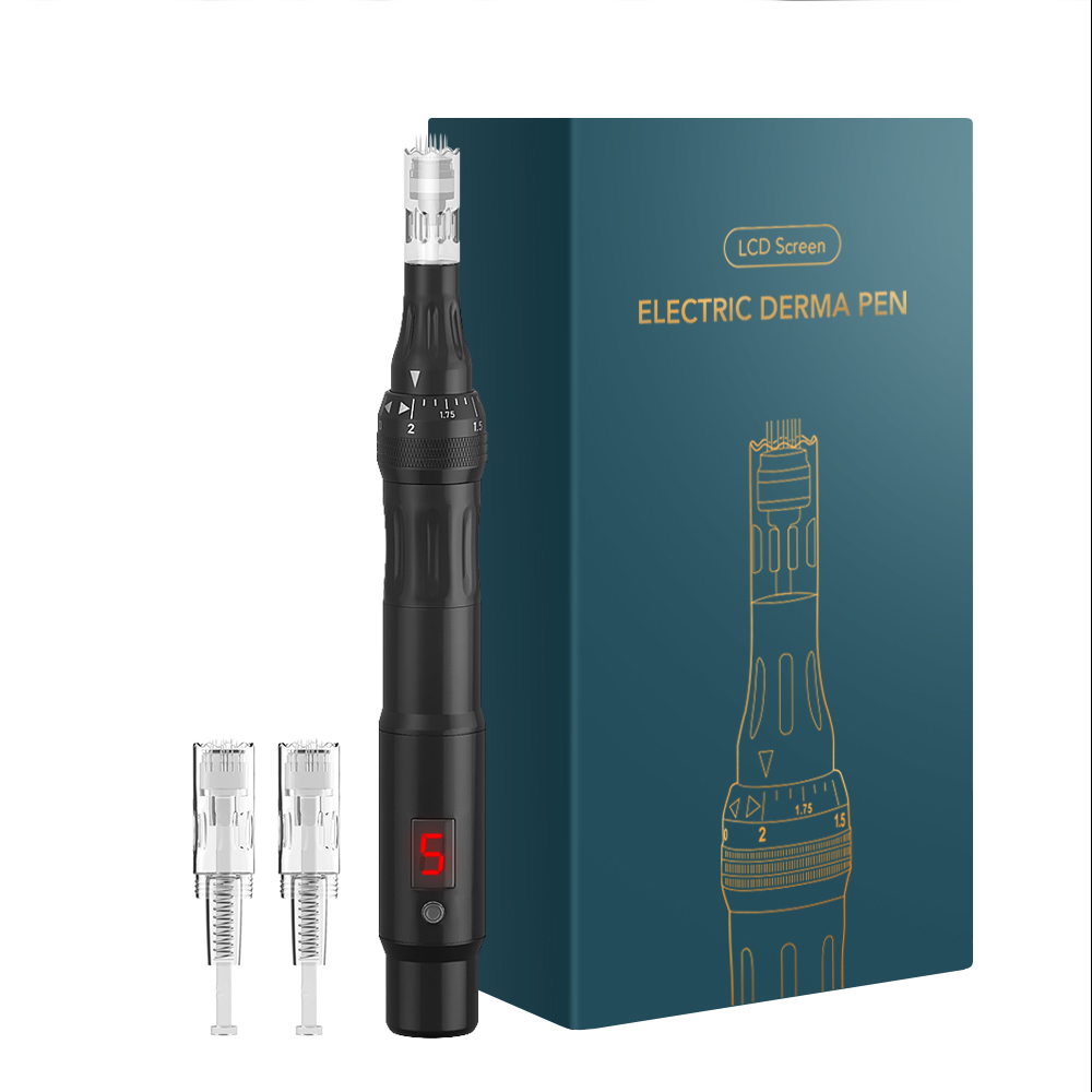 Bút tăng cường da Microneedling Derma Skin Boosting Pen với 9 12 24 36 42 Nano 5D Crystal Diamond Tips LCD
