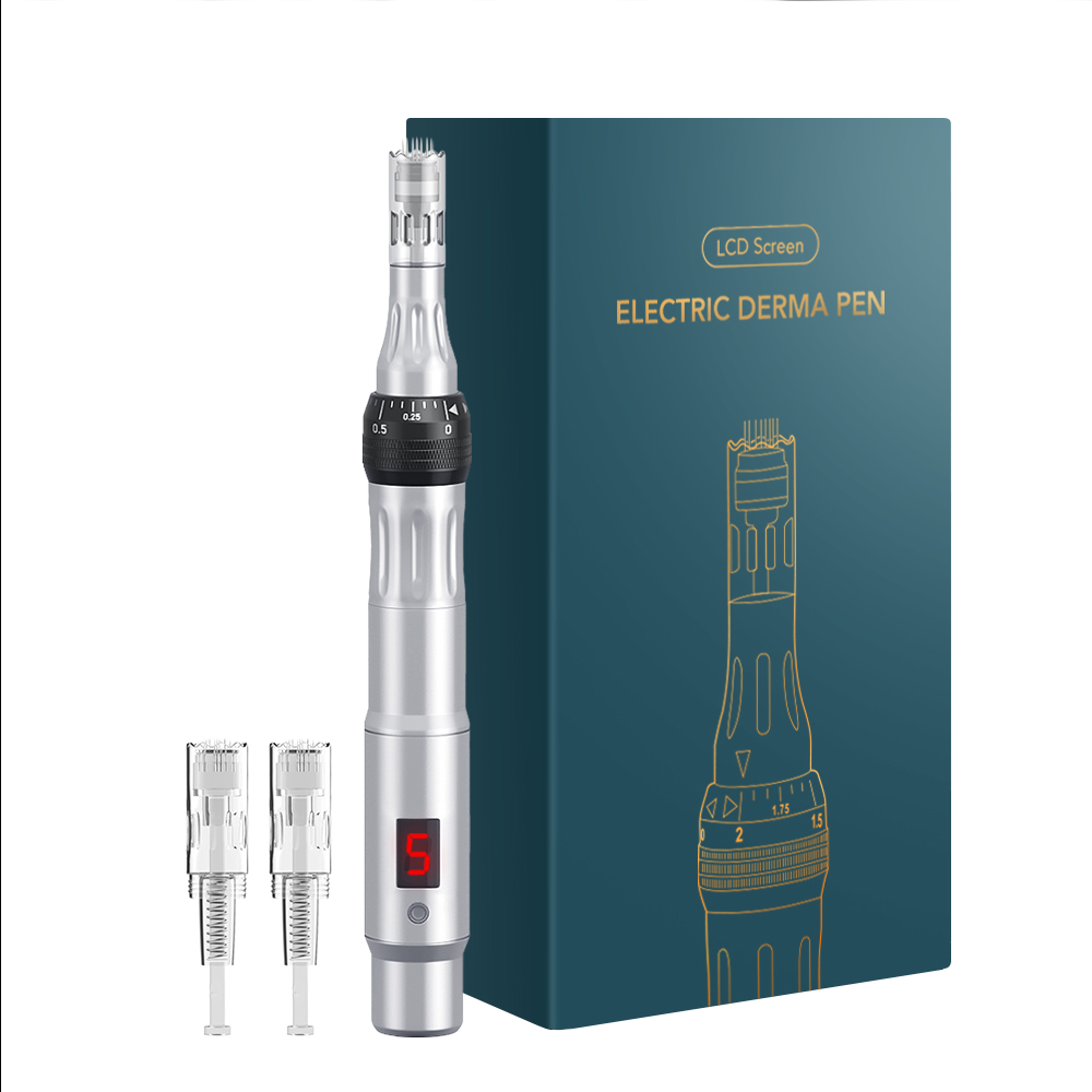 Bút tăng cường da Microneedling Derma Skin Boosting Pen với 9 12 24 36 42 Nano 5D Crystal Diamond Tips LCD