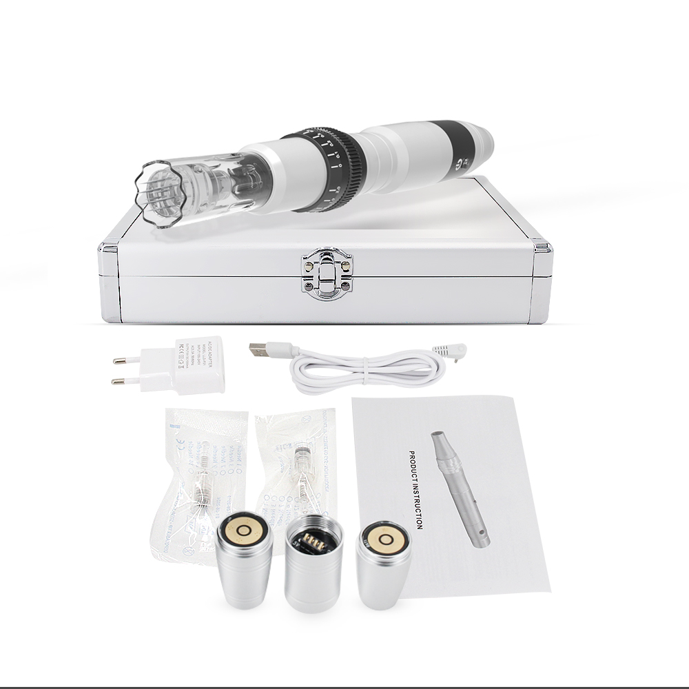 Thiết bị Microneedling Nguồn điện 3 Pin Bút tăng cường da Đèn LED Therapy