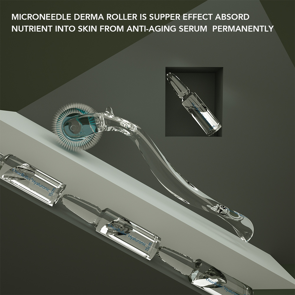 Ensemble anti-âge Microneedling Derma Roller Polypeptide Serum pour les cicatrices d'acné