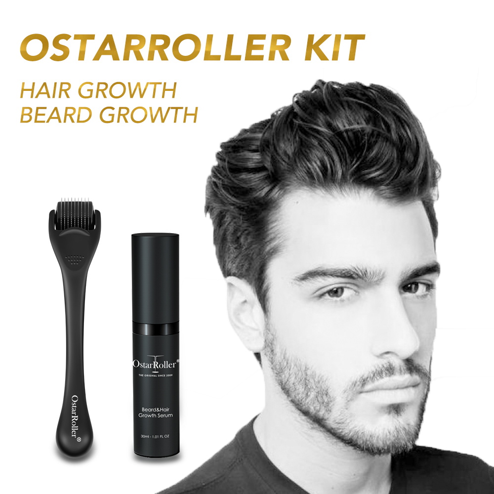 OstarRoller Wholesale Beard Hair Growth Serum Derma Roller 540 Set