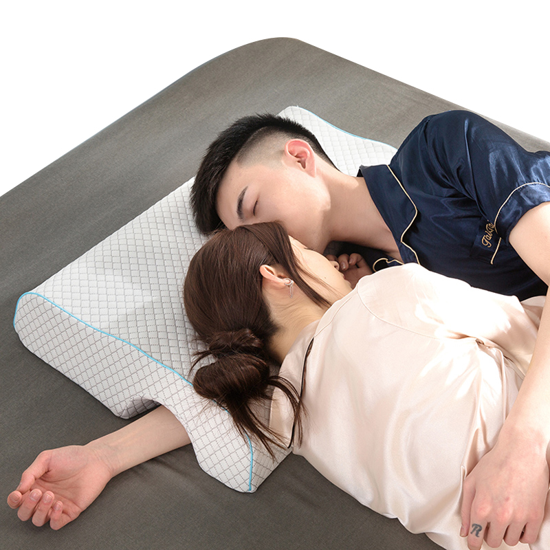 Memory foam couple pillow-diamond lattice-right arm