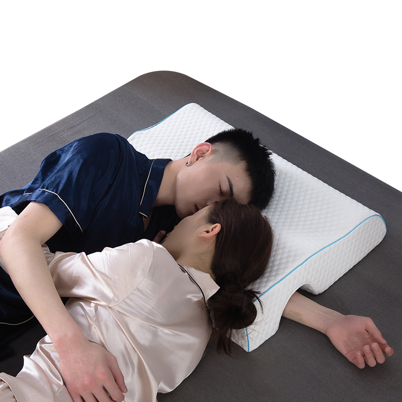 Memory foam couple pillow-water cube-left arm