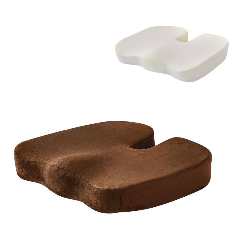 Sinowarm memory foam U shape seat cushion-short plush