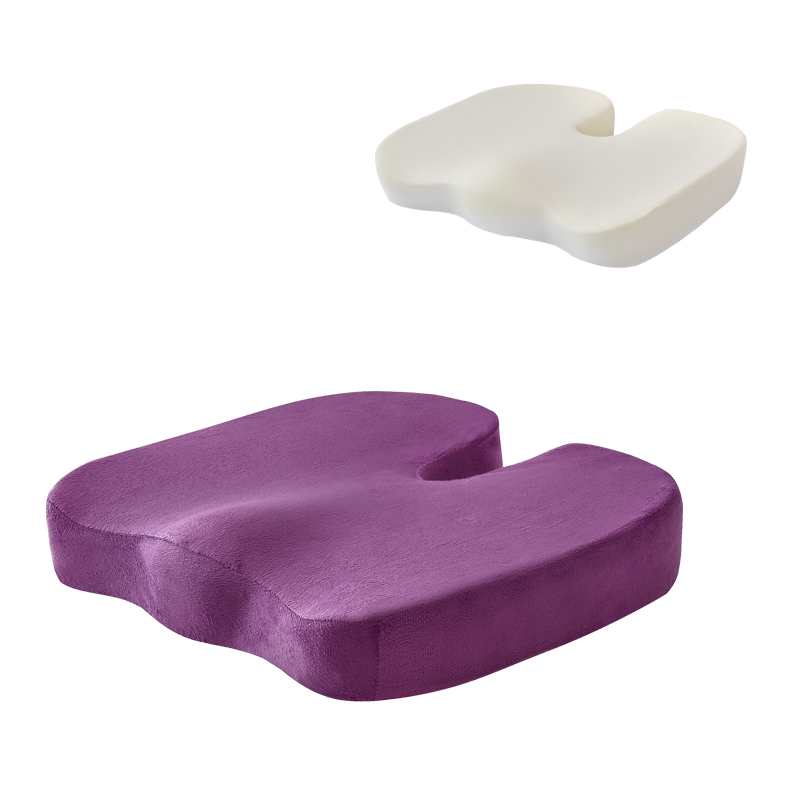 Sinowarm memory foam U shape seat cushion-short plush