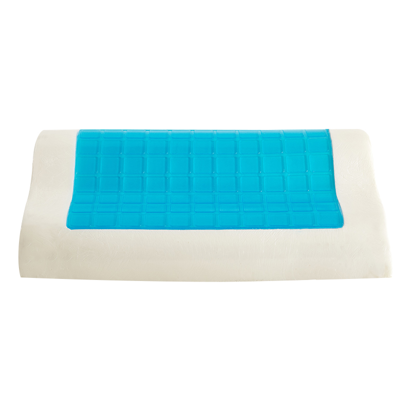 Memory foam wave shape pillow with cool gel