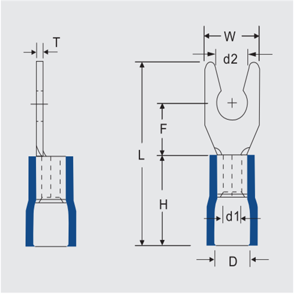 Vinyl-Insulated Locking Spade Terminals