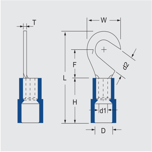 Nylon-Insulated Hook Terminals
