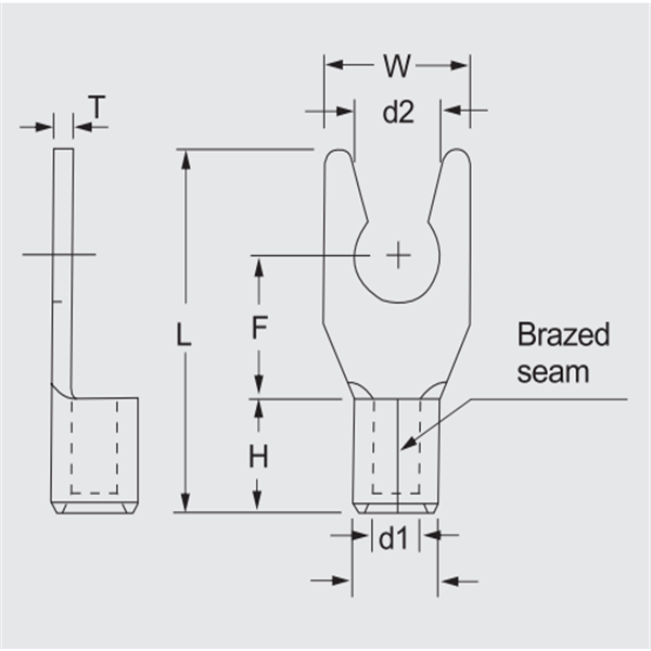 Non-Insulated Locking Spade Terminals