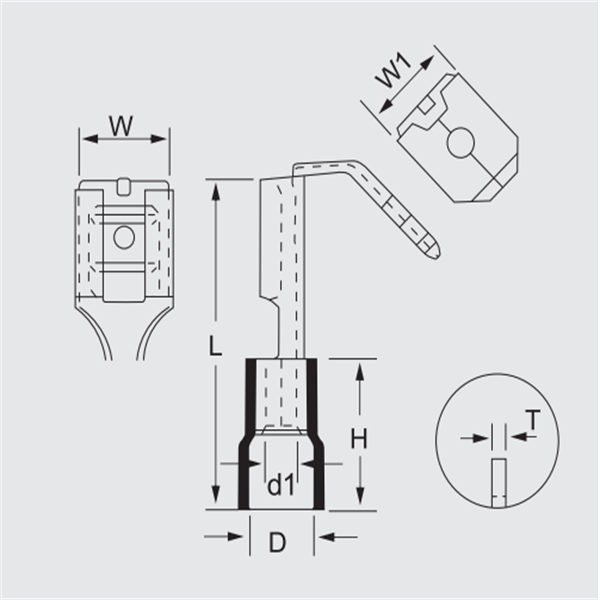 Vinyl-Insulated Piggy Back Quick Disconnects