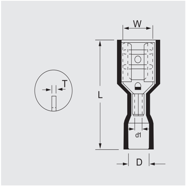 Vinyl-Fully Insulated Female Quick Disconnects