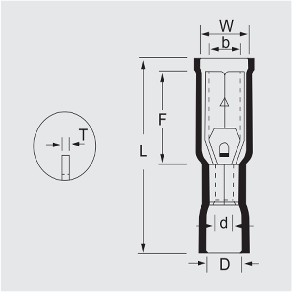 Vinyl-Insulated Bullet-Female Quick Disconnects