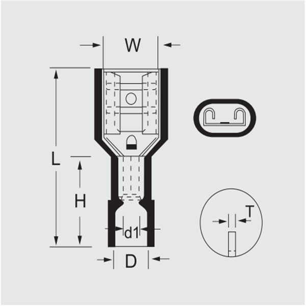 Nylon-Fully Insulated Female Quick Disconnects