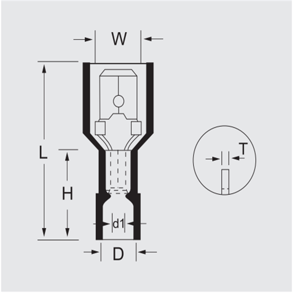 Nylon-Fully Insulated Male Quick Disconnects