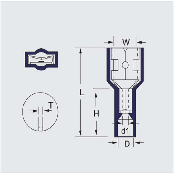 Nylon-Fully Insulated Female Quick Disconnects A