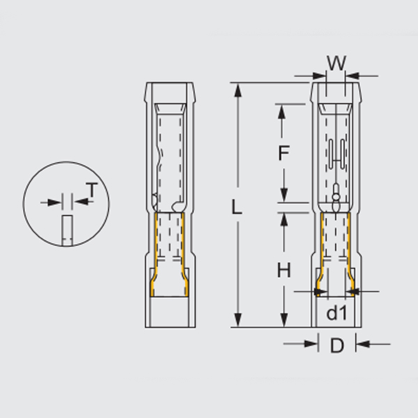 Nylon- Insulated Bullet Female Quick Disconnects