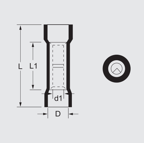 Vinyl-Insulated Butt Splice Connectors