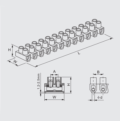 F(V) Type Terminal Block (12 Pole)