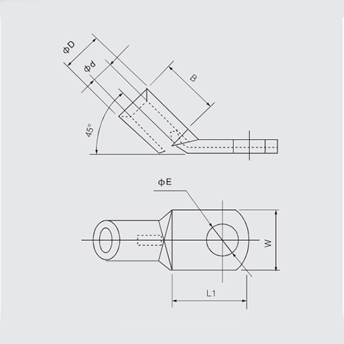 T45° CopperTubeTerminals