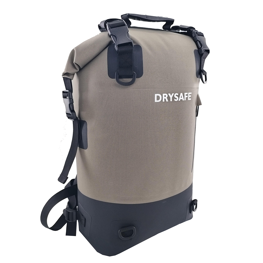 DRYSAFE Waterproof Backpack 35L Dry Sack Heavy Duty Roll-Top Closure for Hiking, Beach, Boating, Swimming, Surfing