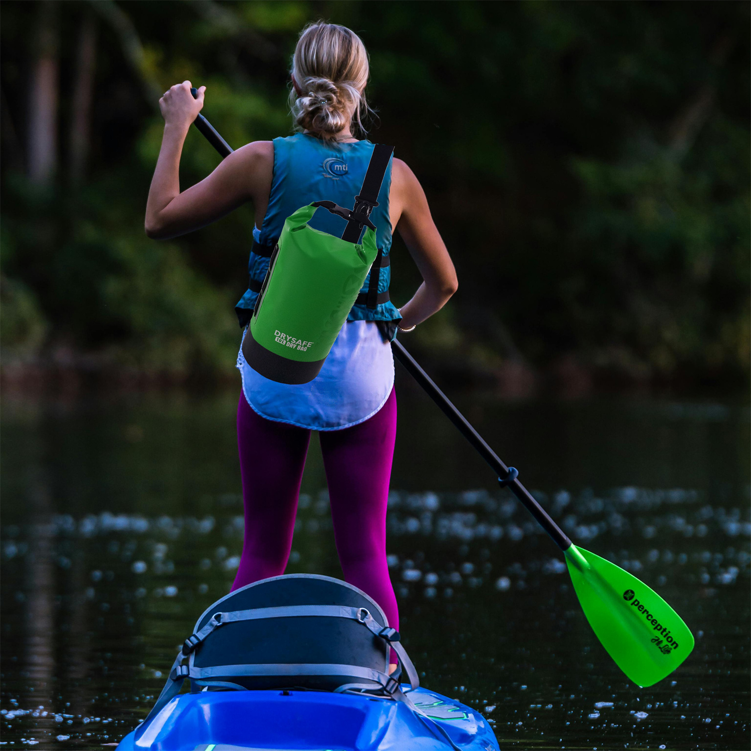 DRYSAFE Floating Waterproof Dry Bag 10L, Roll Top Sack Keeps Gear Dry for Kayaking, Rafting, Boating, Swimming, Camping, Hiking, Beach, Fishing