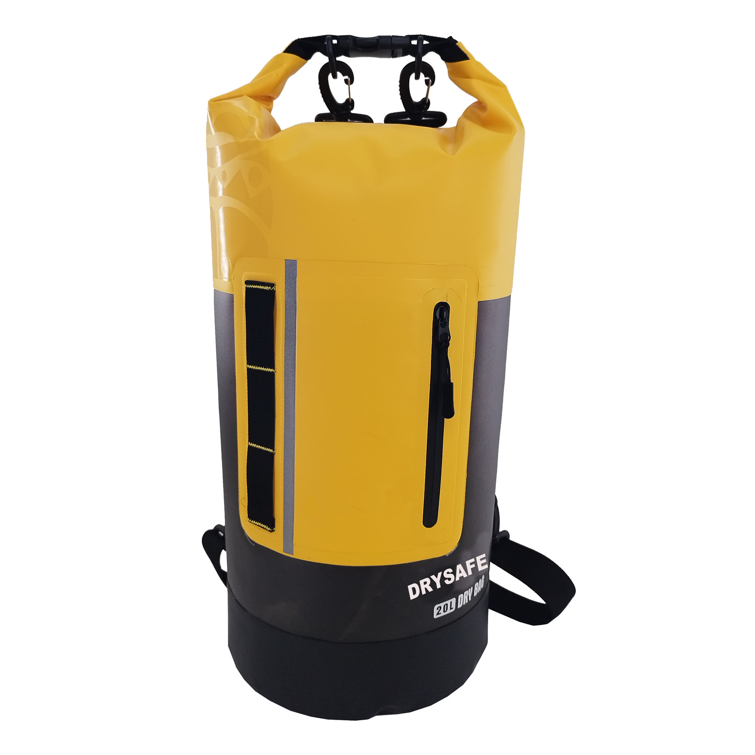 DRYSAFE Floating Waterproof Dry Bag Backpack 20L, Roll Top Dry Sack Keeps Gear Dry for Kayaking, Rafting, Boating, Swimming, Camping, Hiking, Beach, Fishing