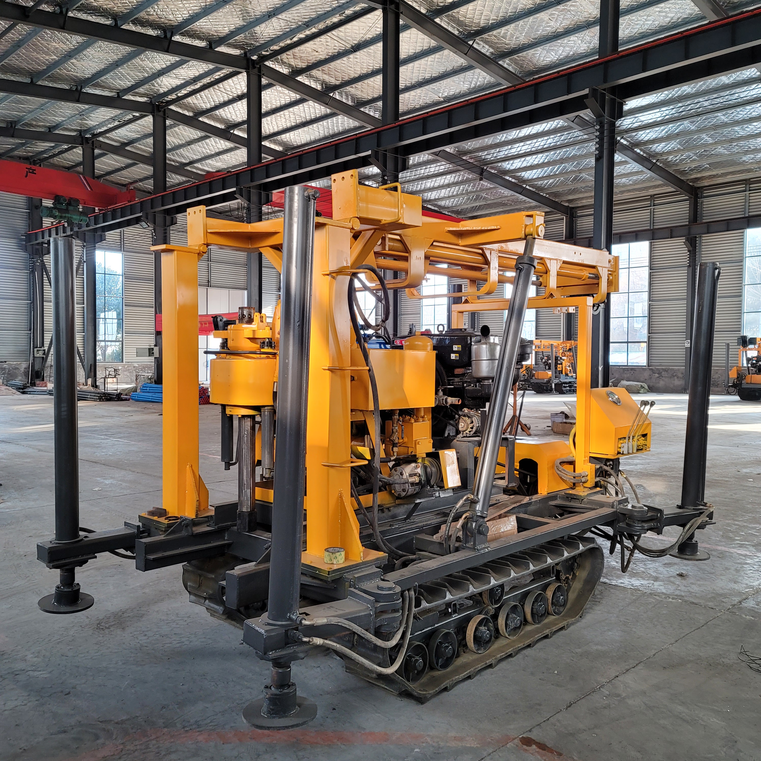 Water well drilling rig physical mechanical composition
