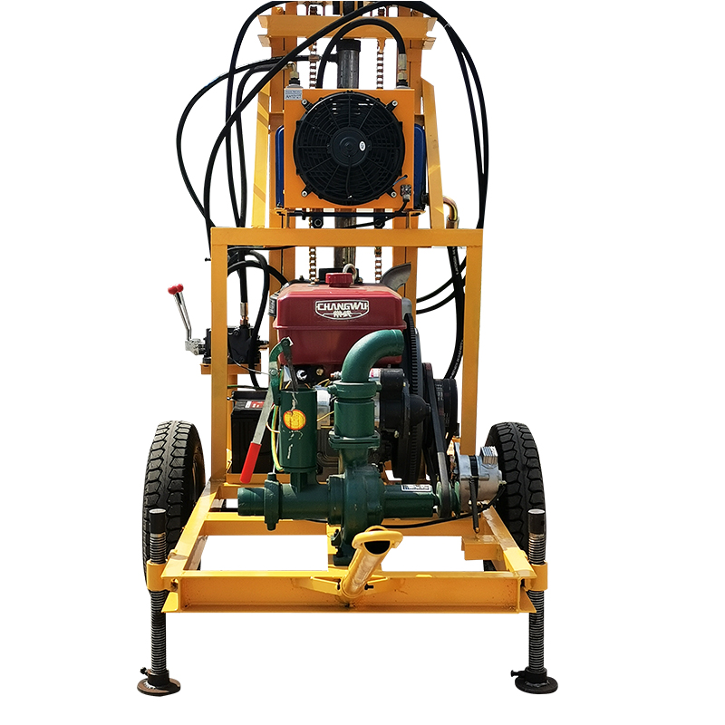 Portable drilling rig,drilling rigs machine,Wheeled diesel drilling rig