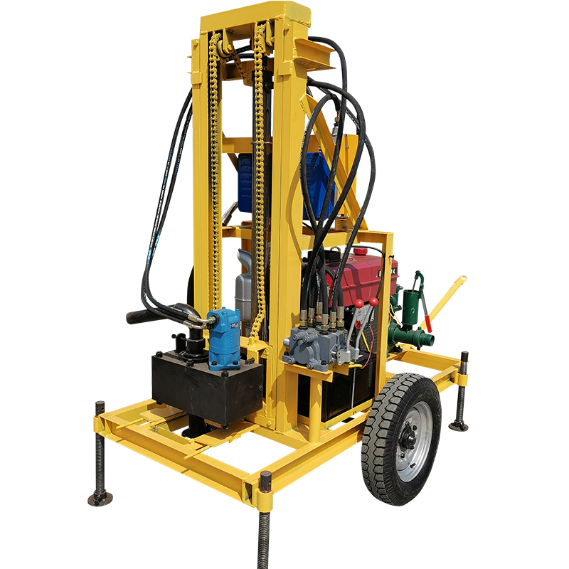 Portable drilling rig,drilling rigs machine,Wheeled diesel drilling rig