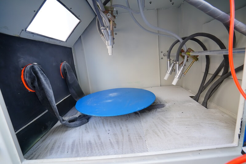 automatic wheel sandblasting cabinet