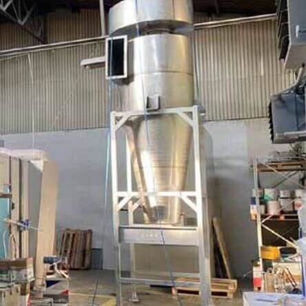 cyclone powder coating booth