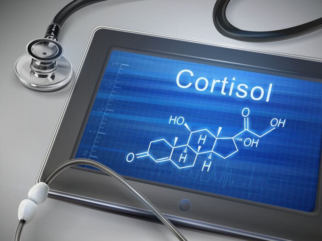 Cortisol test display on tablet