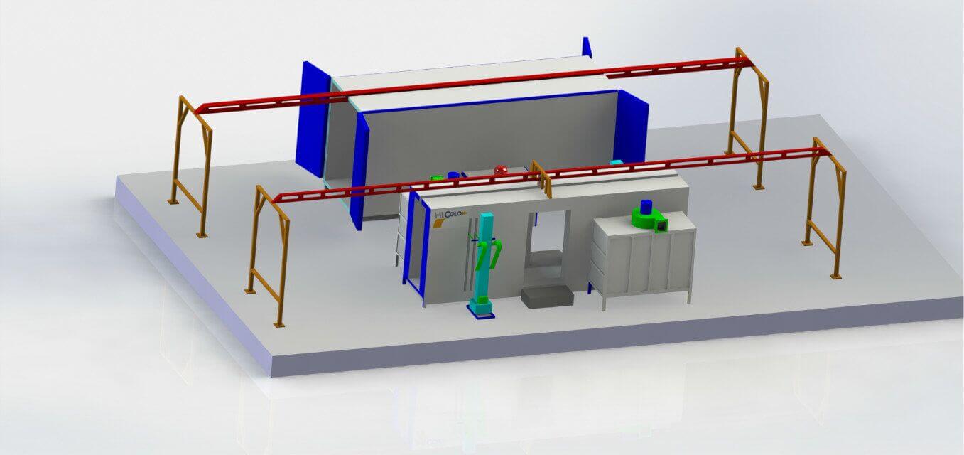 manual powder coating line 1