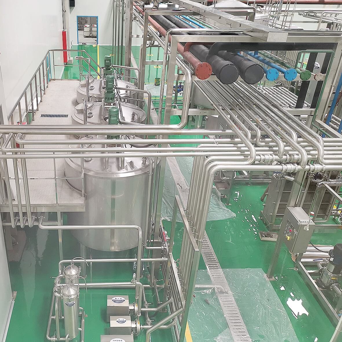 milk processing line machinery