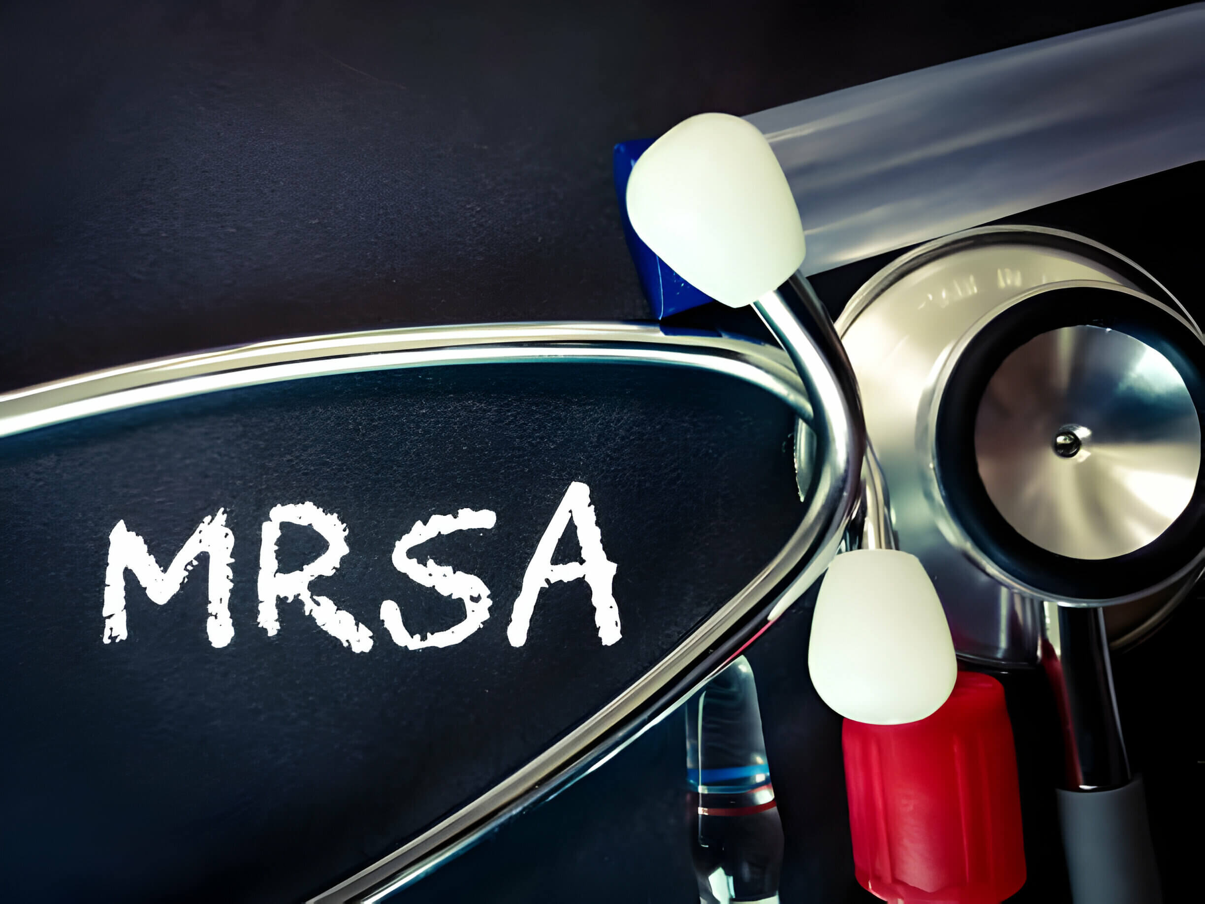 MRSA or Methicillin-resistant Staphylococcus aureus, medical conceptual image