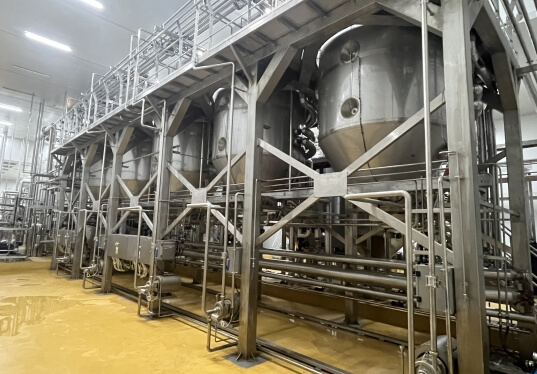 Tea beverage processing line