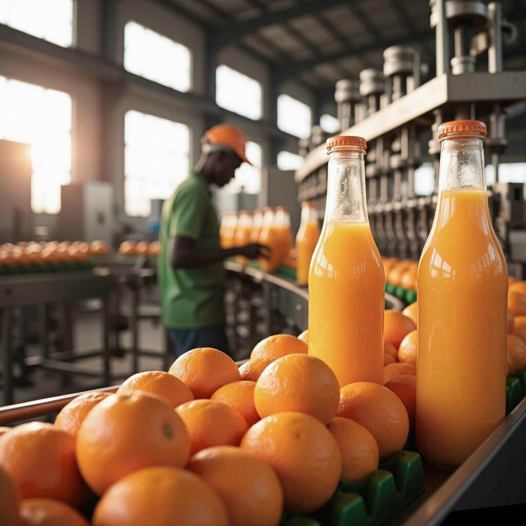 Orange juice production