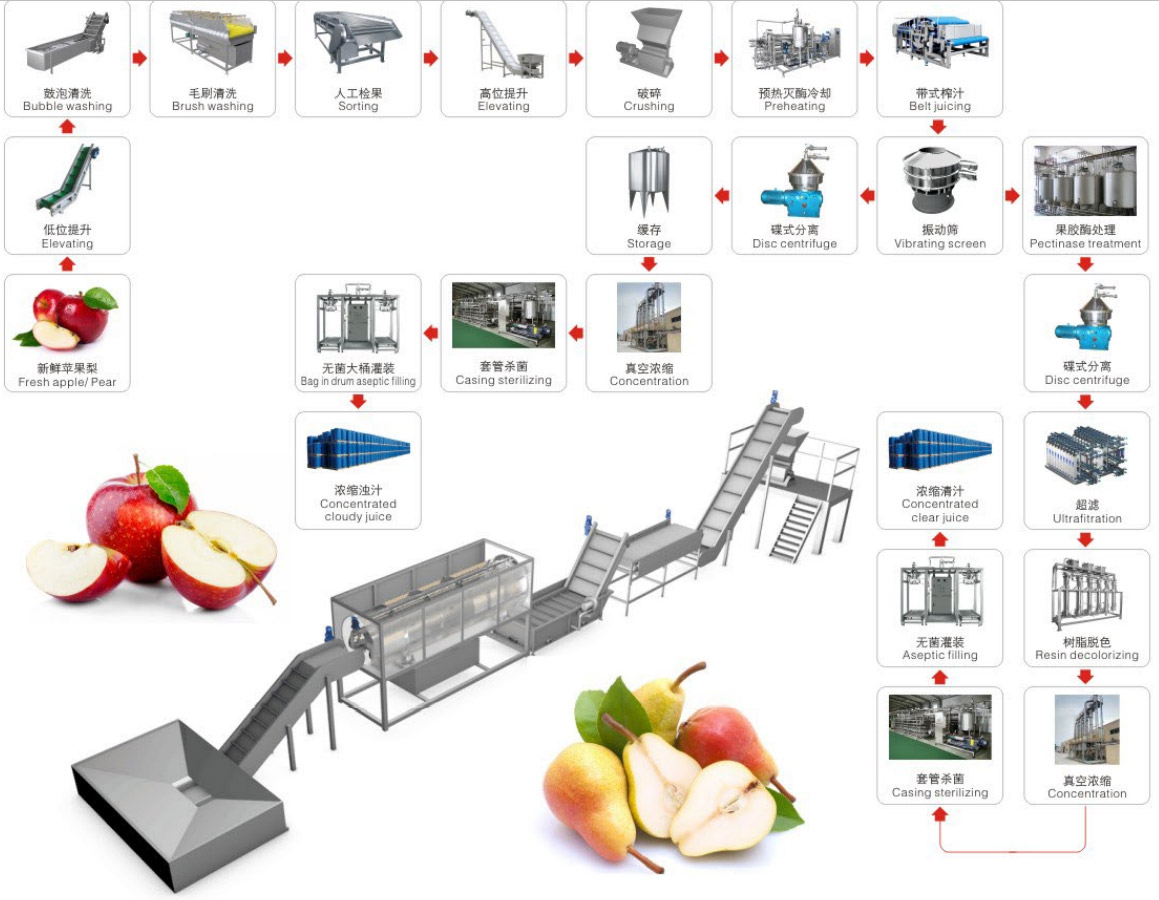 Fruit Juice Production Process Diagram
