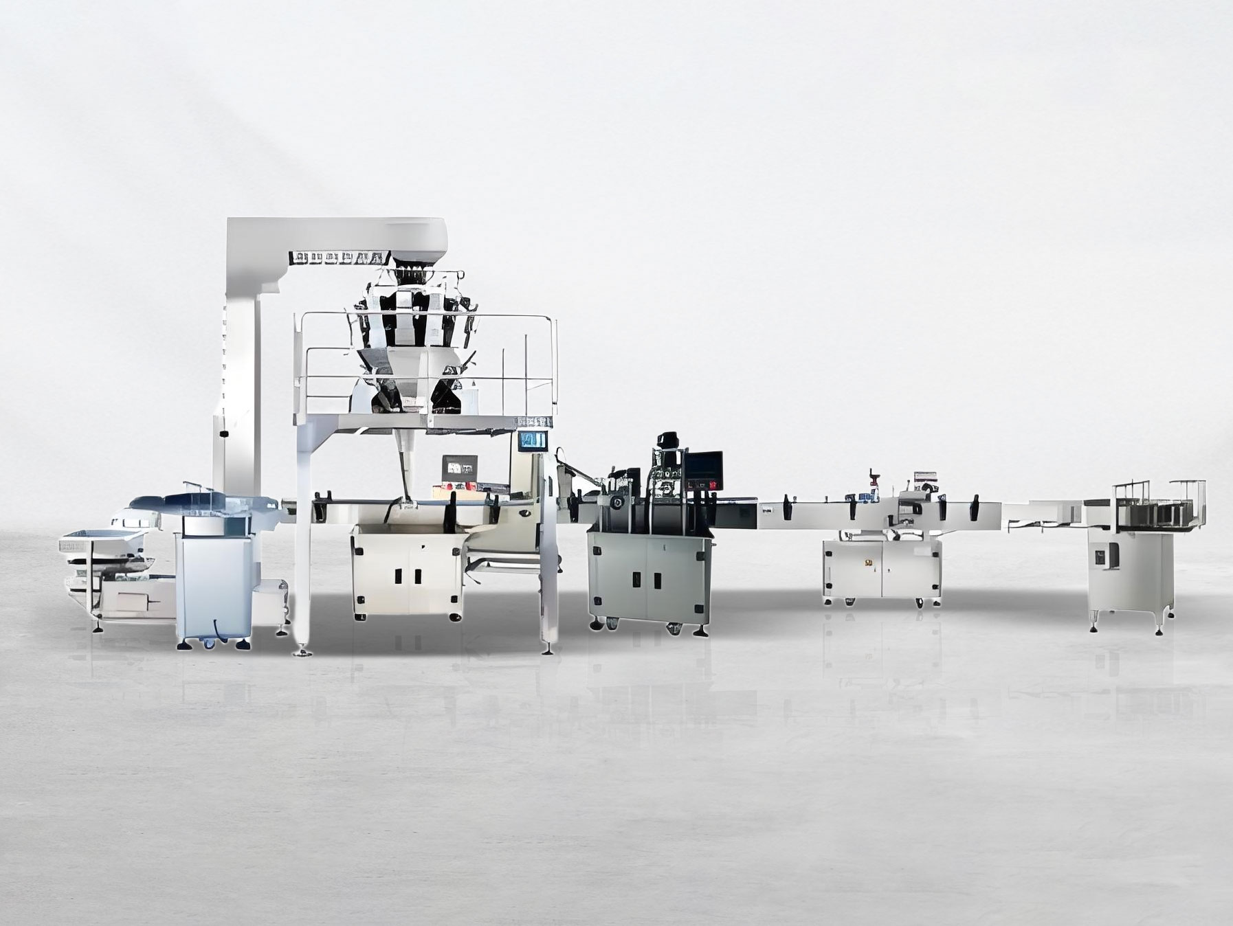 Complete coffee packaging production line